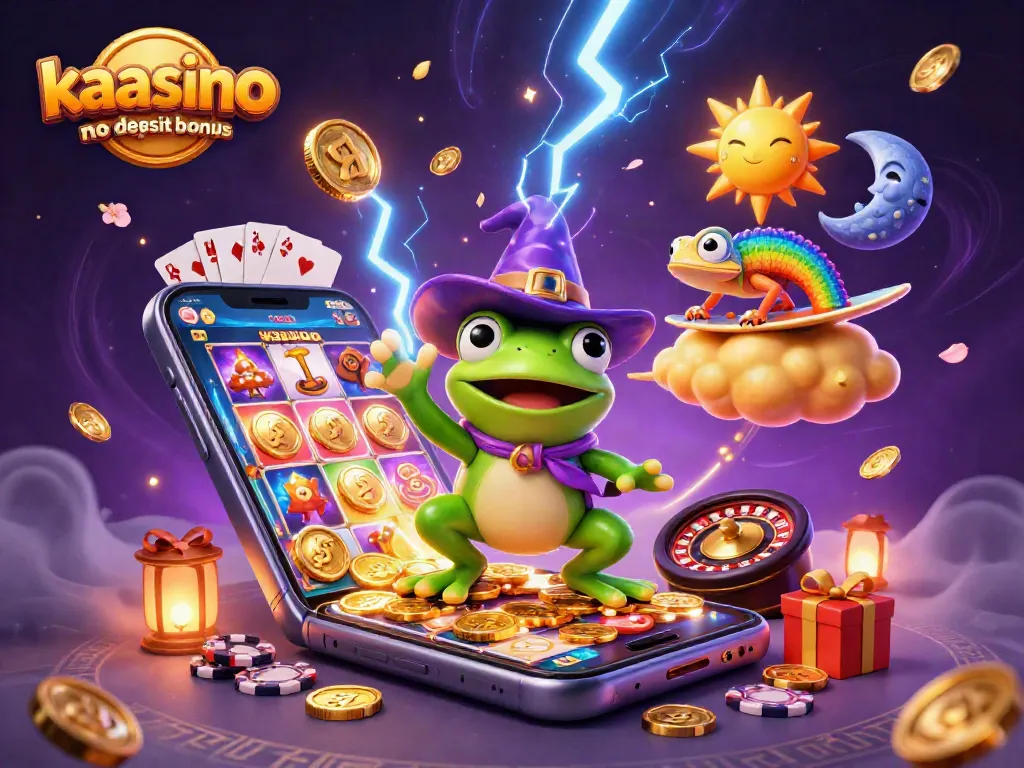 Engage with kaasino casino no deposit bonus while discovering a dynamic 3D casino scene filled with excitement.