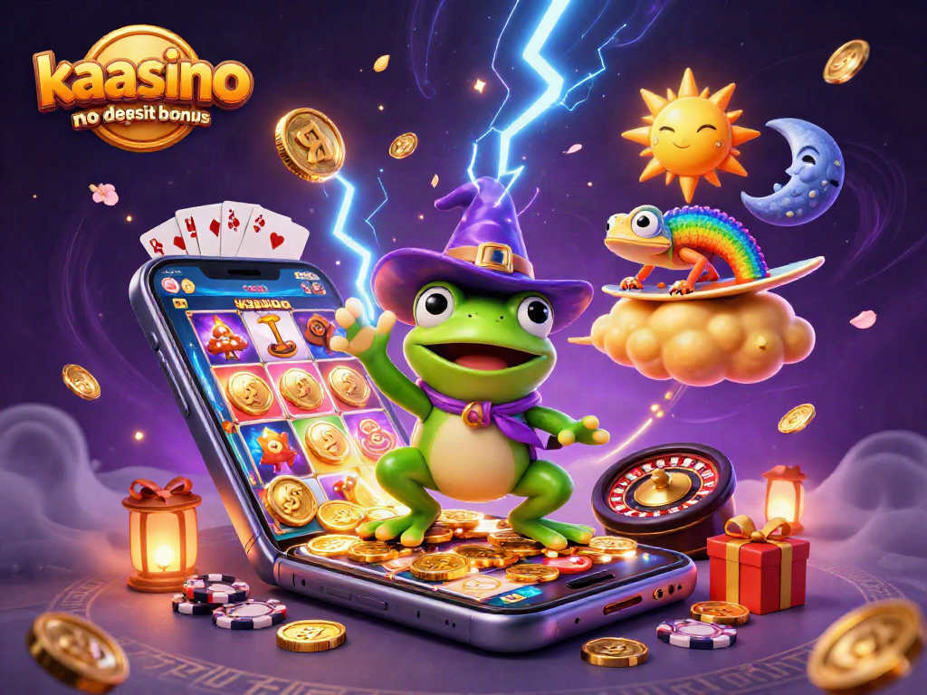 Engage with kaasino casino no deposit bonus while discovering a dynamic 3D casino scene filled with excitement.