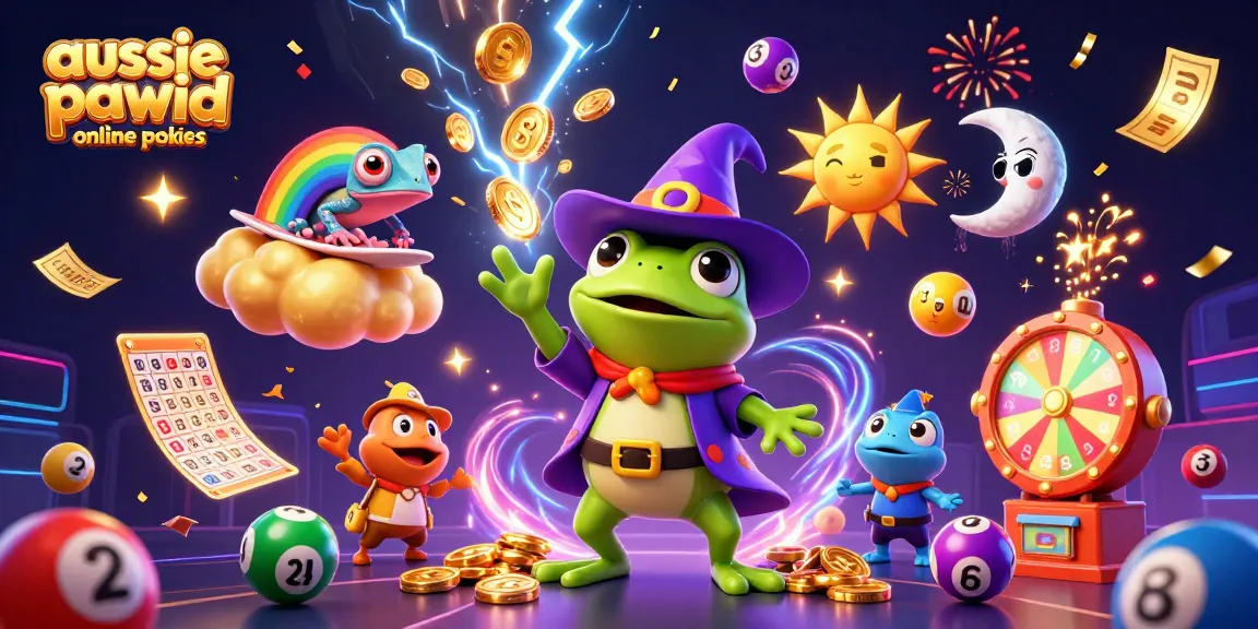 Experience the thrill of aussie payid online pokies in this vibrant 3D casino scene.