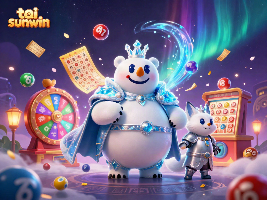 Engage in games at tai sunwin, where colorful lottery elements create a vibrant casino atmosphere.