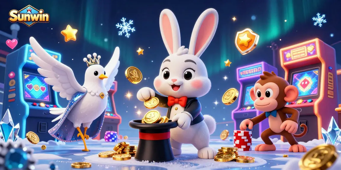 Sunwin offers thrilling gaming experiences with golden coins and interactive characters.