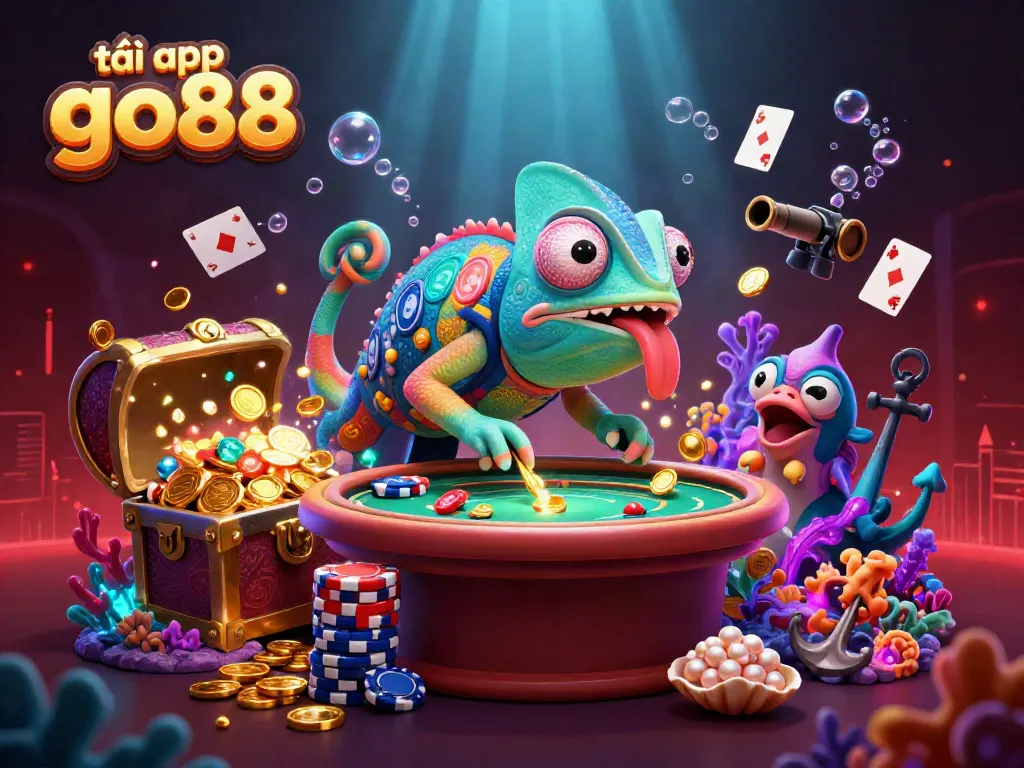 Experience the thrill of tải app go88 with vibrant casino elements and dynamic characters.